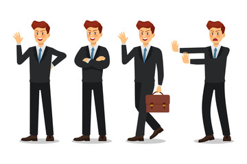 Business man character design.  Vector illustration.