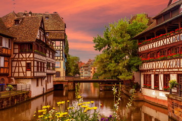 Half-timbered houses in Petite France, Strasbourg, France
