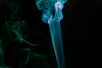 multicolored smoke photo against black background