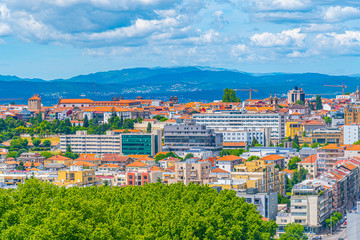 Aerial view of Braga from Monte Picoto, Portugal