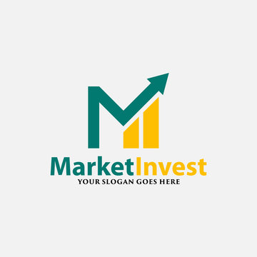 Letter M logo vector for Market / Finance, icon design template elements