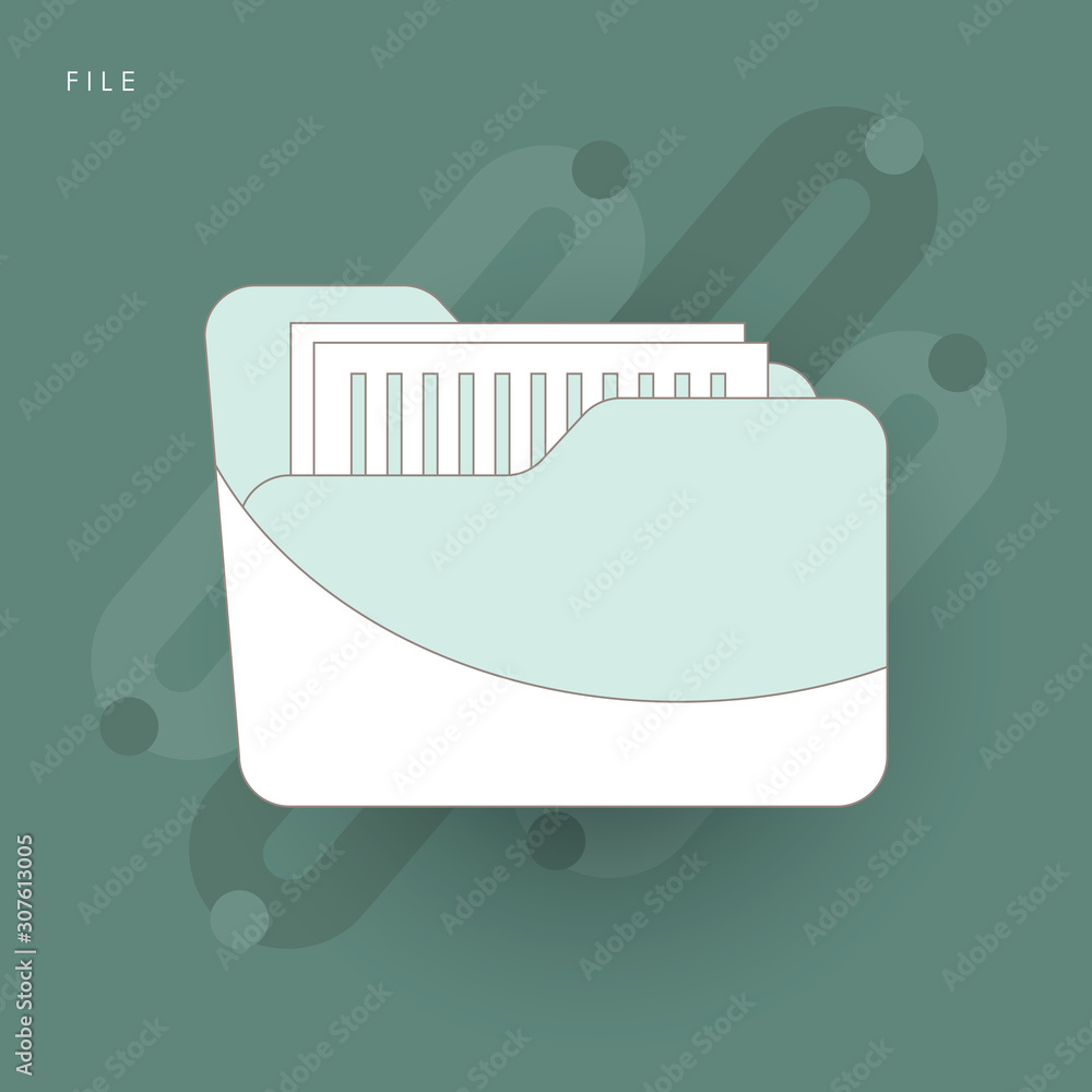 Poster folder icon vector sign isolated on white background. folder symbol template color editable.