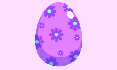 easter egg with floral pattern