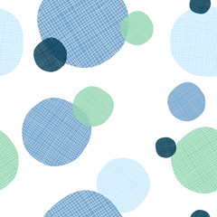 Abstract round shape with textile effect. Seamless pattern repeatable and usefull how backgorund or texture decoration.