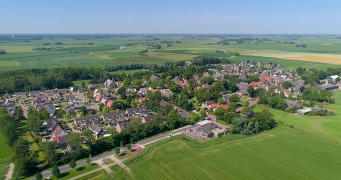 Dutch Town &ldquo;Ee&rdquo; From Above, Friesland, Netherlands / Holland &ndash; 4K Drone Footage
