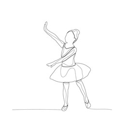 lines dancing little ballet girl