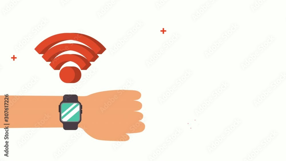 Poster wifi service connection with smartwatch