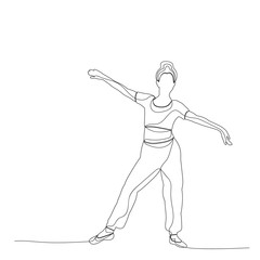 sketch with lines a dancing girl