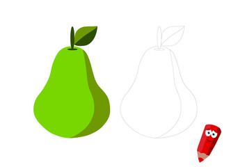 coloring pages for kids, logic games for kids (vegetables and fruits)