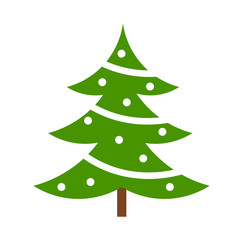 Green Christmas tree icon.
