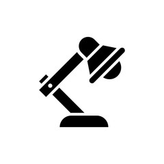 Table Lamp Vector Glyph Icon. Pixel perfect