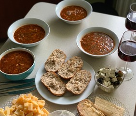 bowl of soup homemade