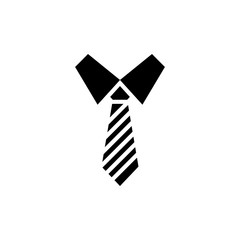 Necktie Vector Glyph Icon. Pixel perfect