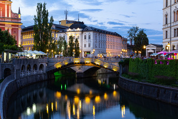 Ljubljana - triple bridge, Slovenia