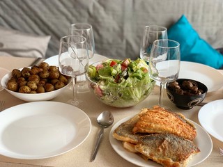 food on table