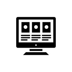 Wireframe Vector Glyph Icon. Pixel perfect