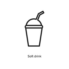 Soft drink linear icon vector illustration on white background