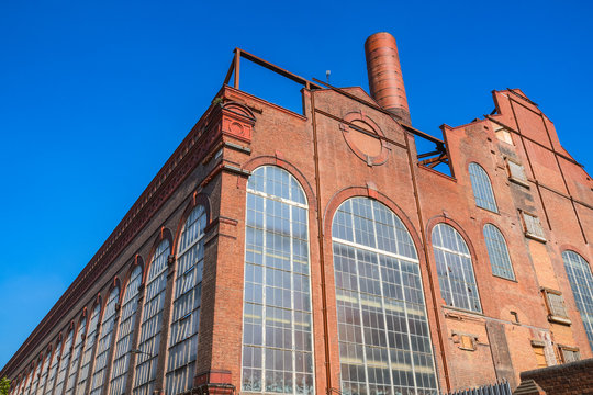 Facade of disused Lots Road Power Station in London