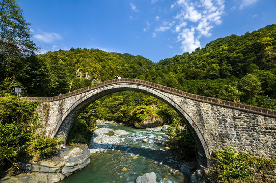 bridge over the river artvin turkey çifteköprüler 