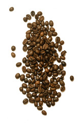 coffee beans isolated on white background
