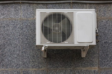 Air conditioning on the wall of the building. Air conditioning cooling.