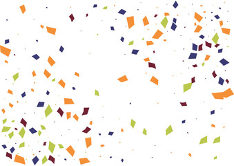 Festive color rectangle confetti background. Abstract frame confetti texture for holiday, postcard, poster, website, carnivals, birthday and children's parties. Cover confetti mock-up. Wedding card