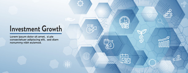 Banking, Investments and Growth Icon Set - Dollar Symbols, etc