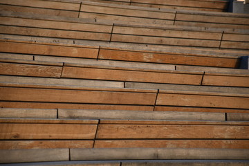wooden steps in the park for background