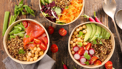 vegetarian salad- assorted of buddha bowl