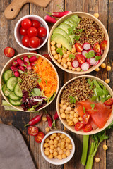 vegetarian salad- assorted of buddha bowl