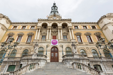 Obraz premium Das historische Rathaus in Bilbao, Baskenland