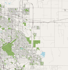 Fototapeta na wymiar map of the city of Aurora, Colorado, USA