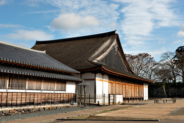 Fototapeta na wymiar Oshoin (main hall) of Sasayama castle in Hyogo prefecture, Japan