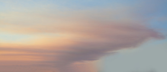 Red sky clouds background. Beautiful landscape with clouds and orange sun on sky