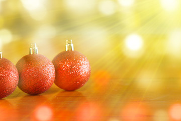 Christmas and New Year holidays background with christmas balls