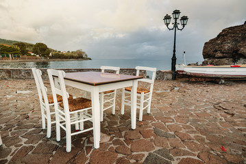 Lesbos island, Greece - A beautiful seat in the Aegean Sea on the island of Lesvos, facing the sea....