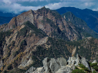 南アルプスの山々