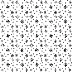 Snowflakes seamless pattern. Snow falls background. Vector illustration