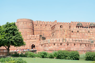 General view of the facade of Agra Fort (Agra, India) - 307634281