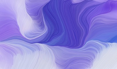 elegant curvy swirl waves background design with medium purple, lavender blue and dark slate blue color