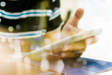 Close up image of Woman Using a Smart Phone