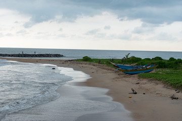 Images from the Interior of the second category train car in Sri Lanka from Colombo to Matara....