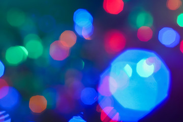 christmas light colorful red yellow green blue defocused bokeh light decorative background