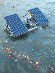 Seabin for cleaning sea and ocean