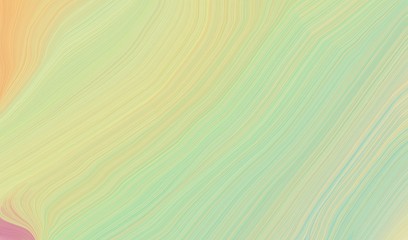elegant curvy swirl waves background design with pastel gray, khaki and dark sea green color