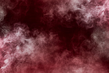 spectacular abstract white smoke isolated colorful red background