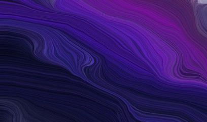modern waves background illustration with very dark violet, very dark blue and dark slate blue color