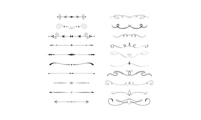 stroke brush smooth curve straight swirly decorative vector Lines