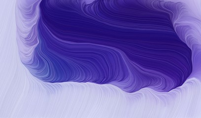 modern curvy waves background illustration with lavender blue, dark slate blue and light pastel purple color