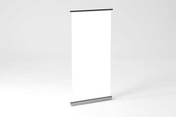 Rollup Ad Banner Mockup - 3d rendering